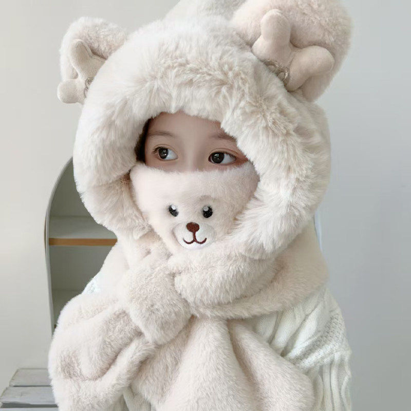 法国BADNUT儿童毛绒帽子冬季2025新款男女童防风中大童可爱护耳帽,童装/婴儿装/亲子装,帽子,淘宝优惠券,粉丝福利购,淘宝优惠卷