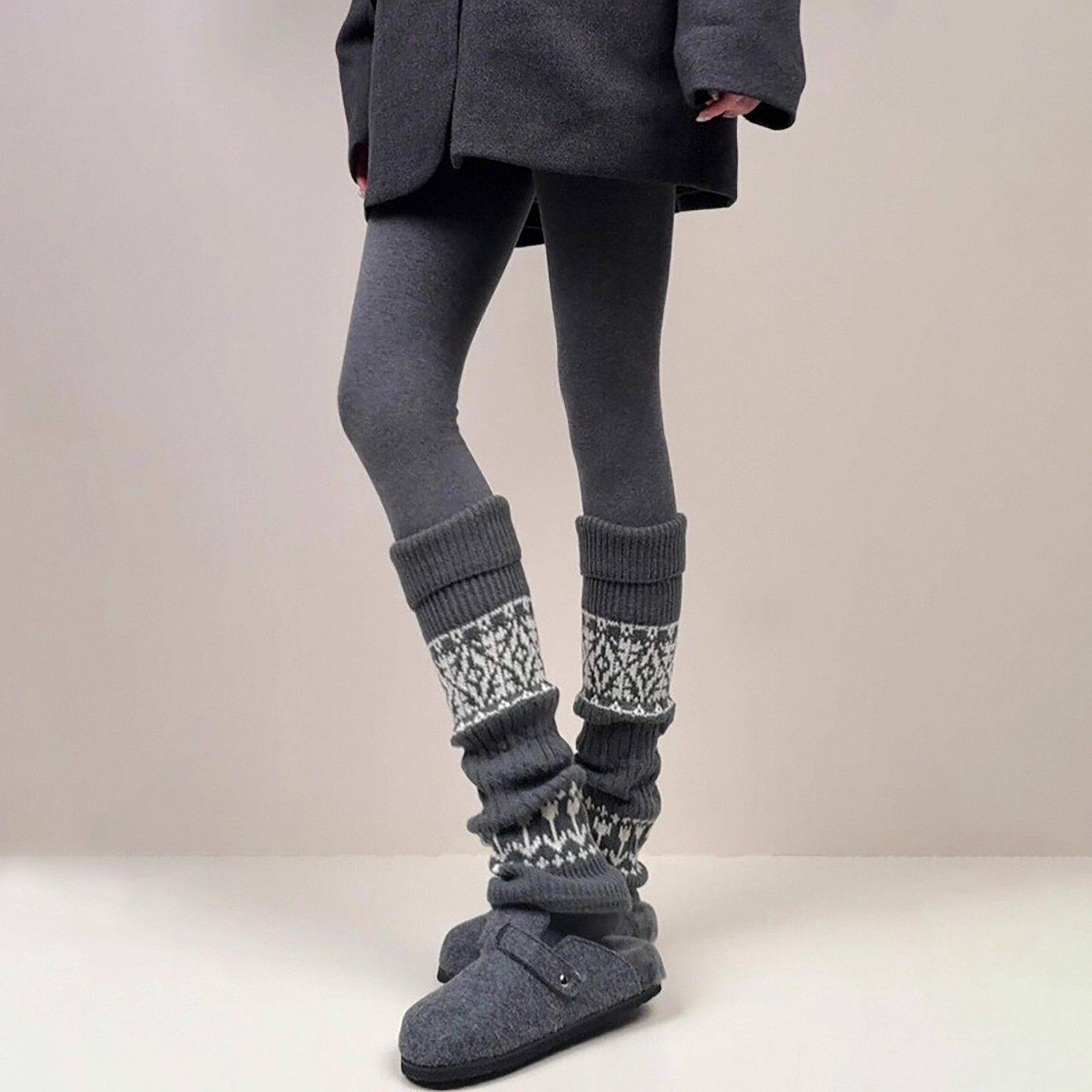 法国Uamtor女童打底裤加绒2025新款儿童一体绒长裤裤子外穿袜套裤