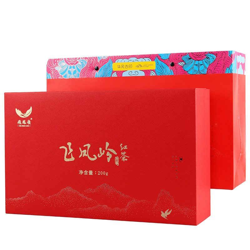 飞凤岭红茶茶叶蜜花香型陕西特产汉中红茶铁盒装红茶（赠礼盒）
