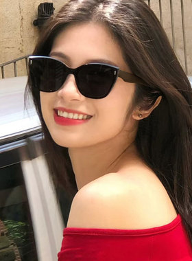 2025新款高级感男女同款猫眼墨镜方圆脸防紫外线防晒时尚太阳眼镜