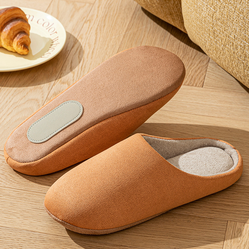 秋冬日式软底棉拖女居家室内棉拖鞋男无声保暖鞋月子鞋毛绒包头拖