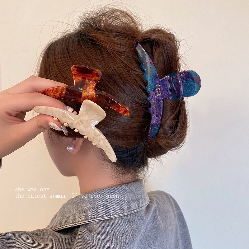 醋酸晕染中号抓夹新款