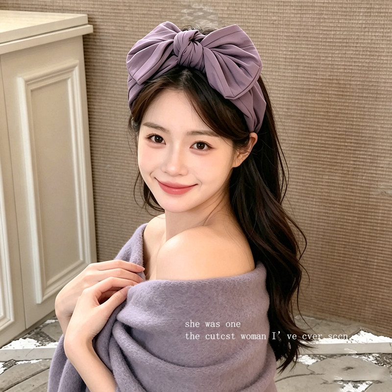 大头可戴比脸还大的蝴蝶结发箍女不勒头蓬松高颅顶头箍发卡头饰