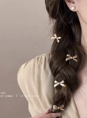 甜酷蝴蝶结金属小号发夹女侧边耳夹前额无痕刘海碎发夹子发卡发饰