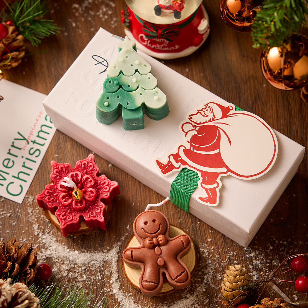 圣诞节礼物ins高级感小众伴手礼圣诞老人圣诞树香薰蜡烛生日礼盒