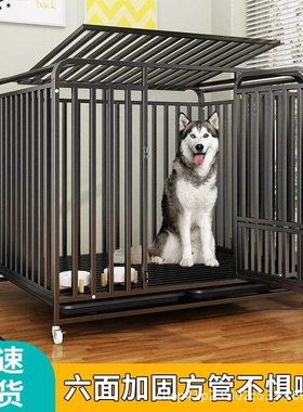 狗笼子小型犬中型犬大型犬带厕所柯基边牧金毛家用宠物加密加粗