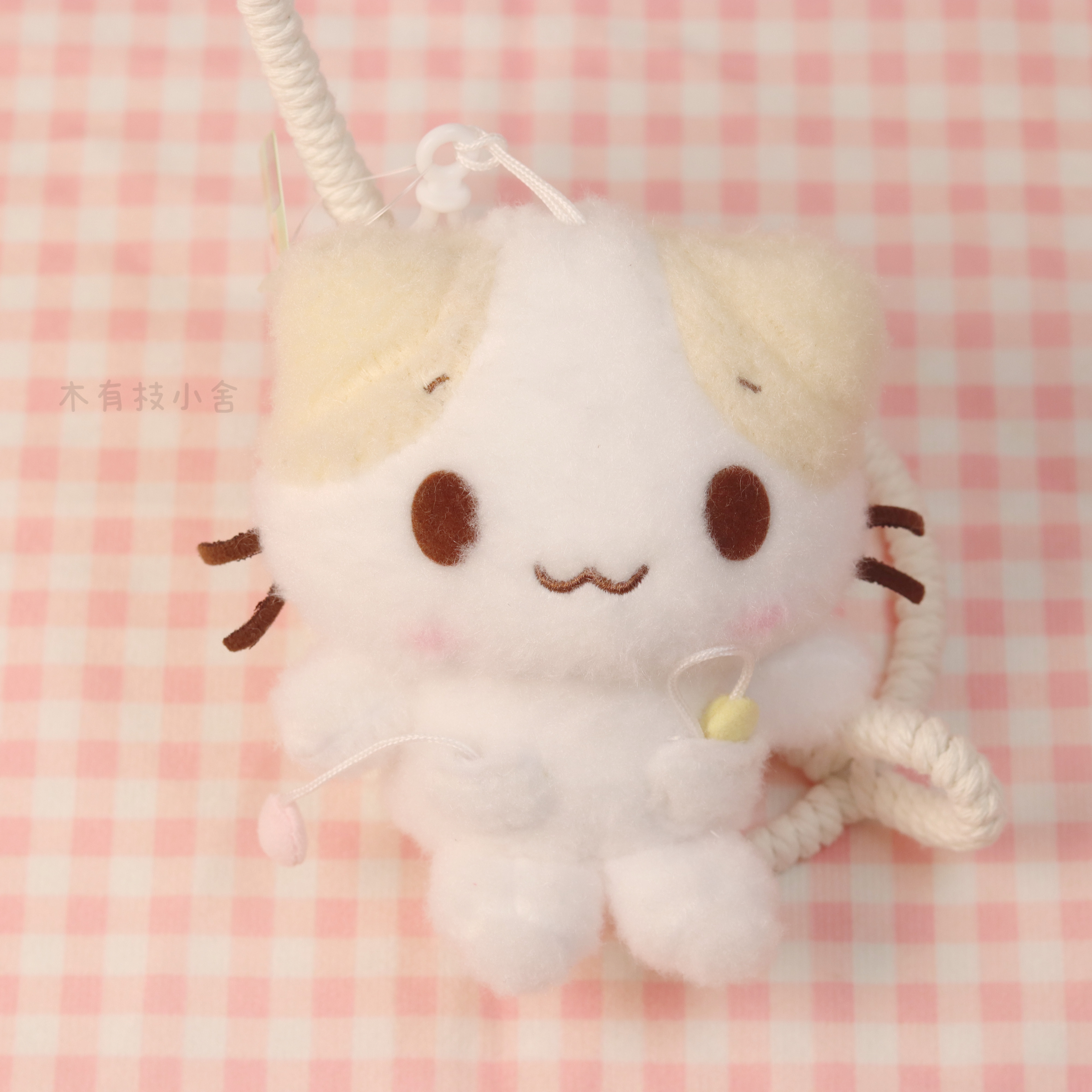 韩国正品三丽鸥可爱棉花糖猫毛绒玩偶挂件钥匙扣包挂公仔礼物