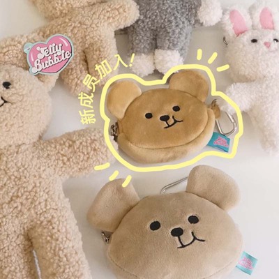 韩国jellybubble歪嘴熊钱包周边