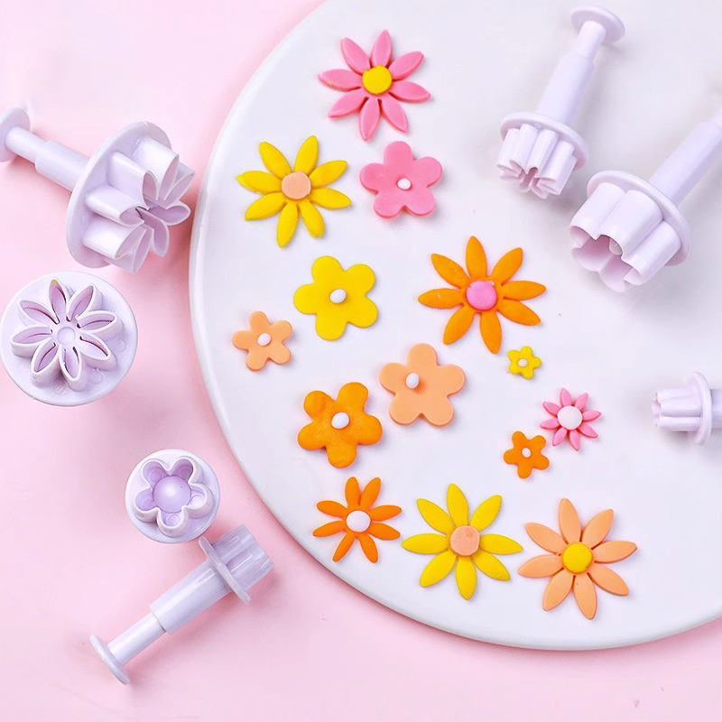 弹簧款花朵翻糖爱心切模馒头模具