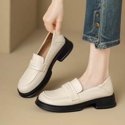 真皮女鞋头层牛皮2025新