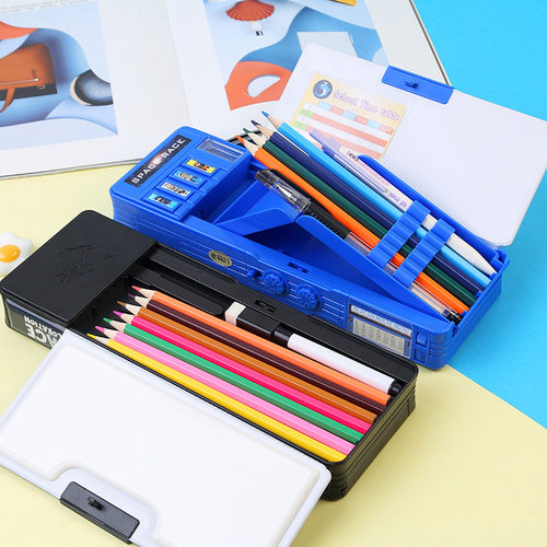 case Plastic pen bag student pencil box kids School supplies
