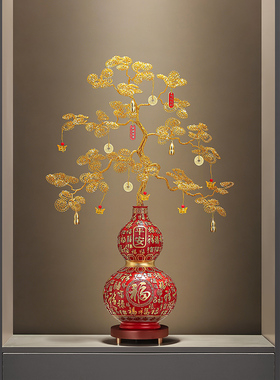 五福临门葫芦发财树摆件乔迁开业