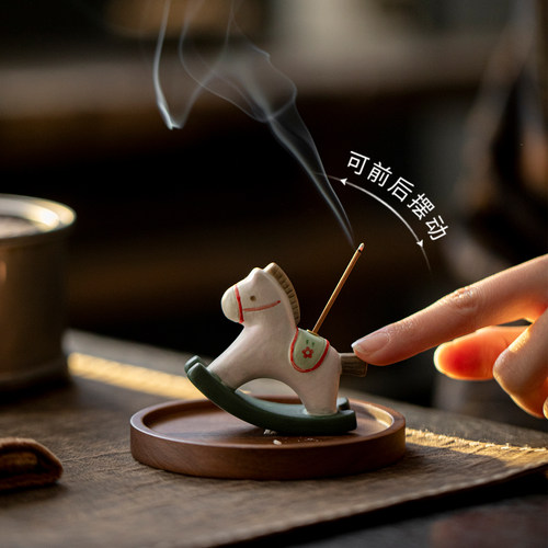 创意陶瓷摇摇马线香插