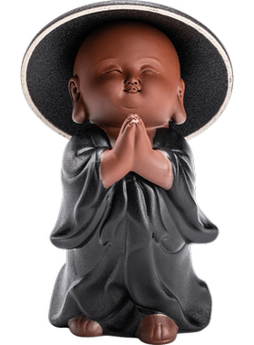 炼器紫砂小和尚家居摆件茶滤