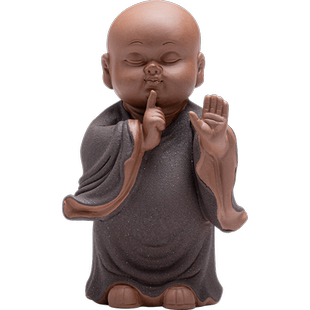 炼器陶瓷四不小和尚创意佛系摆件中式禅意人物家居装饰品玄关摆设