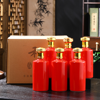 中国风景德镇陶瓷酒壶6瓶装