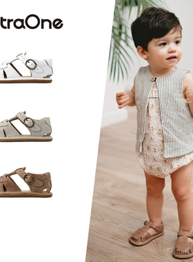 ExtraOne澳洲真皮男女宝宝流苏凉鞋夏季软底防滑包头学步鞋#810