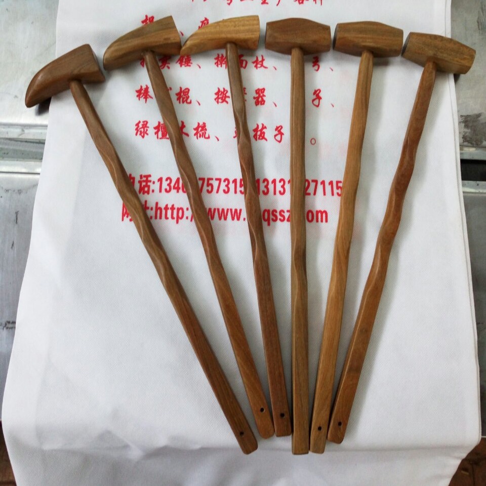 绿檀木捶敲背锤按背部全身按锤木制厂家直供