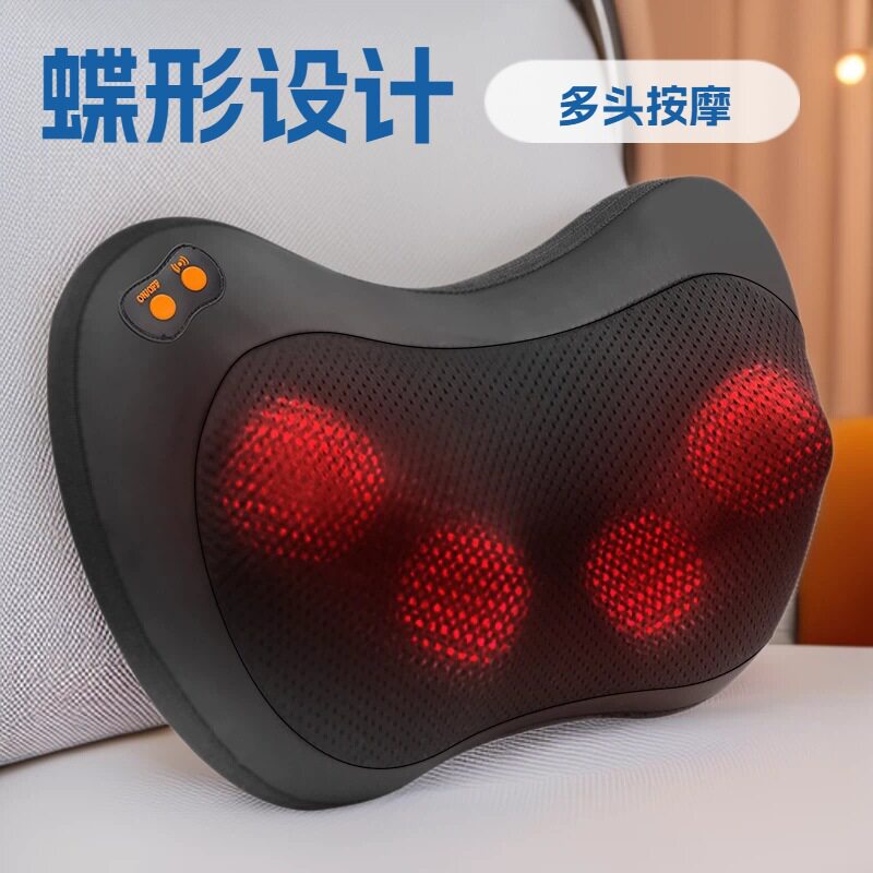 按摩枕头多功能颈肩部按摩器腰部背部车载靠垫家用颈部颈椎按摩仪