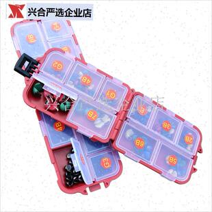 配重海钓夹铅咬铅铅坠矶钓开口包胶盒装筏钓咬T铅套装咬铅铅手捏,