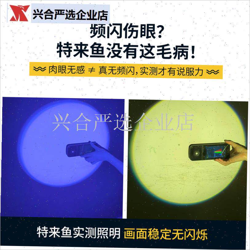 特来鱼M9e40S黄蓝白40W无极调光钓鱼灯激光炮透明炮黑坑夜钓诱鱼,