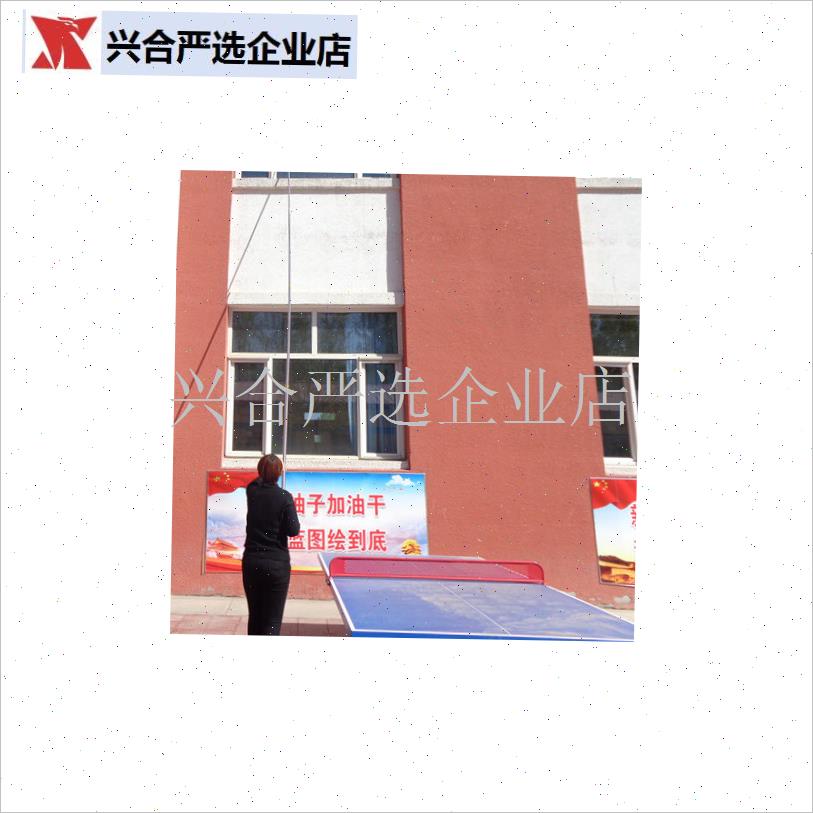 新品加长伸缩杆擦玻璃神器家y用不锈钢杆双面擦玻璃刮水器保洁工,