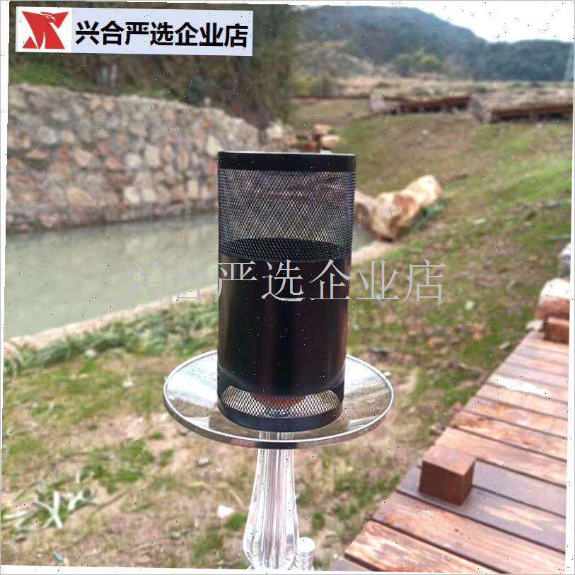 酒吧水烟通用聚热挡风罩带柄金属防风罩热P硅胶碳罩防掉落配件,