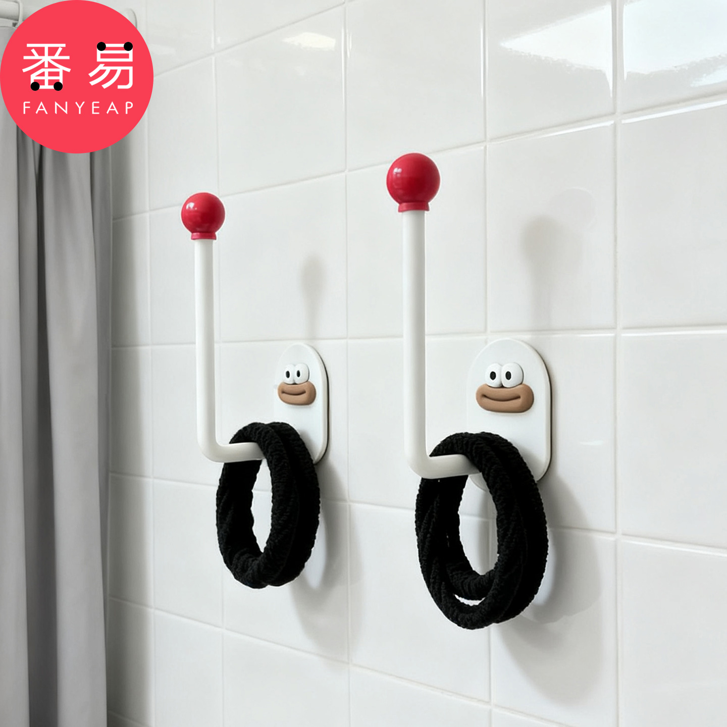 收纳架/发圈A1pn088-壁挂免打孔浴室皮筋头绳挂钩发绳首饰收纳架