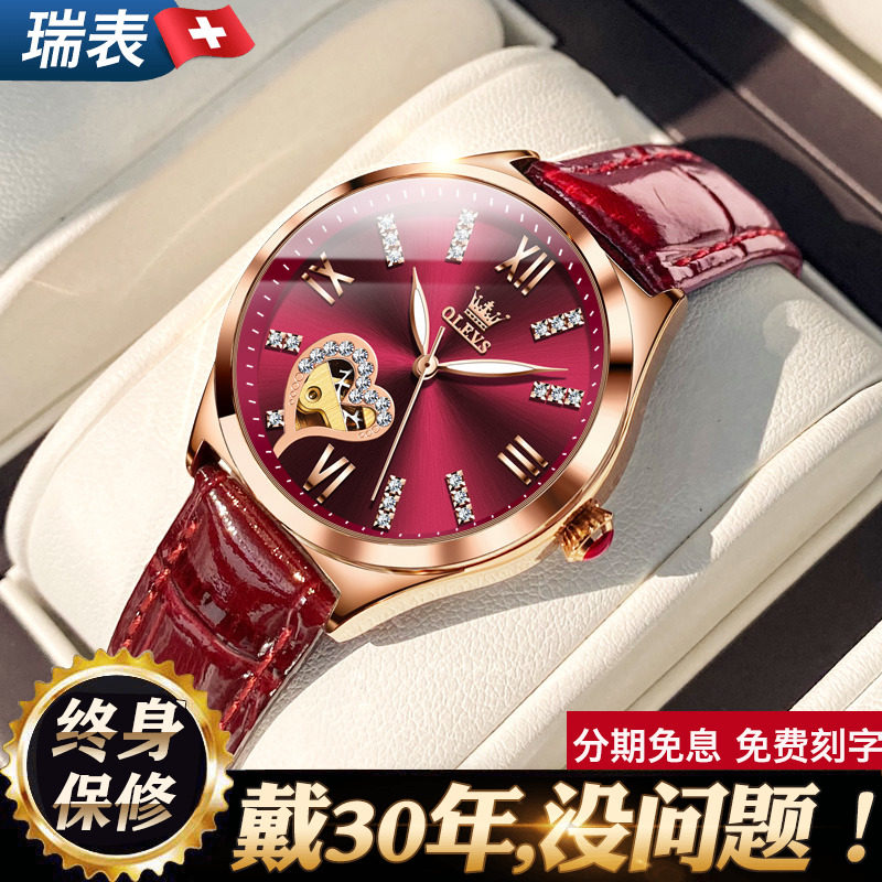 瑞士正品名牌女士手表女款机械表全自动轻奢小众气质名表品牌十大