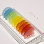 网红零食现货日本INS超人气网红水之色 彩虹水果糖彩片羊羹asmr
