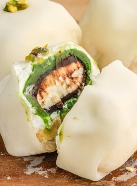 AaronHouse现货日本 RunnyCheese开心果酱奶油夹心大福团子3枚入