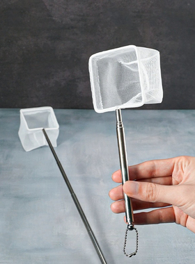 T渔捞/小B1p701-鱼缸捞鱼网可伸缩渔捞抄网圆形方形网兜抄鱼网