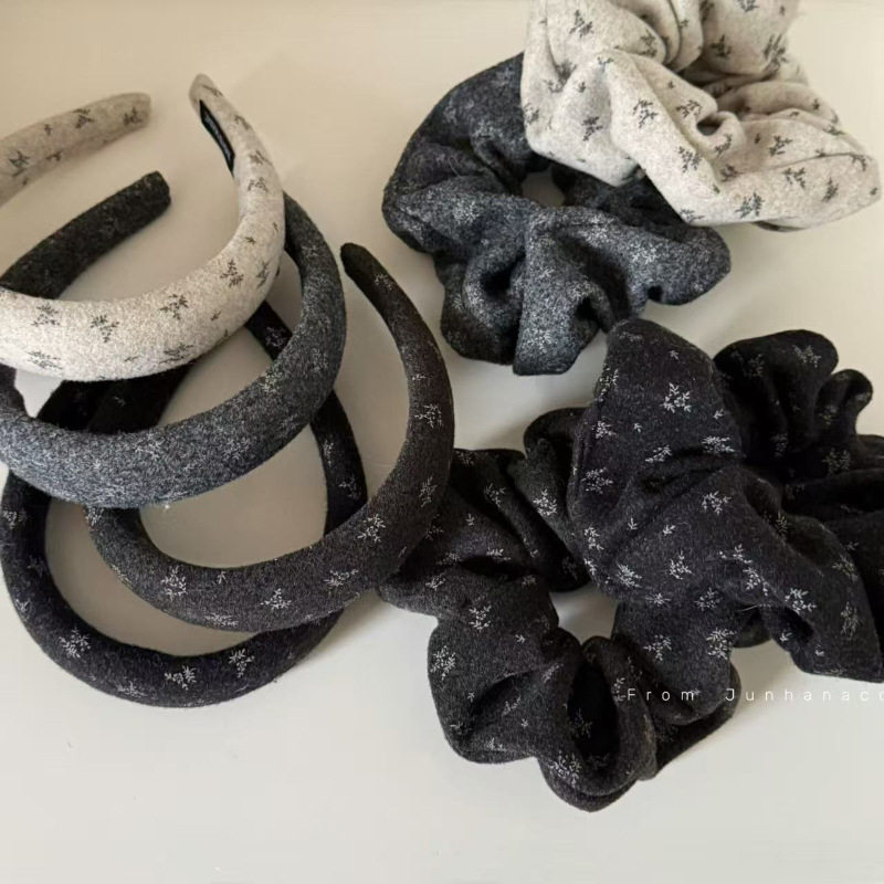 韩国小碎花毛呢大肠发圈发箍女高颅顶头箍森系低马尾发绳发卡发饰,饰品/流行首饰/时尚饰品新,发饰,淘宝优惠券,粉丝福利购,淘宝优惠卷