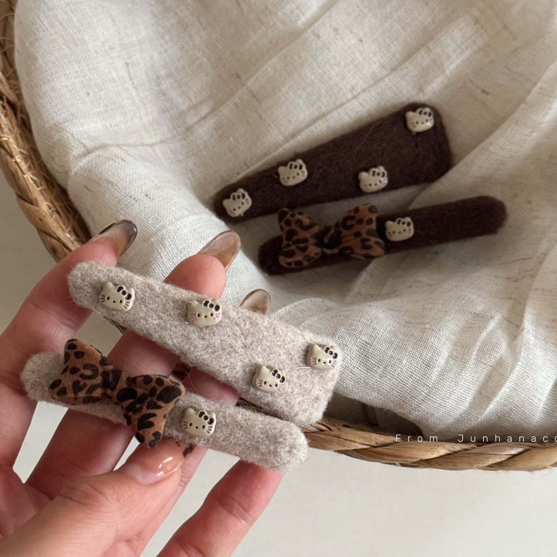 咖色甜美猫咪发夹女温柔百搭侧边夹前额碎发夹BB夹发饰品,饰品/流行首饰/时尚饰品新,发饰,淘宝优惠券,粉丝福利购,淘宝优惠卷