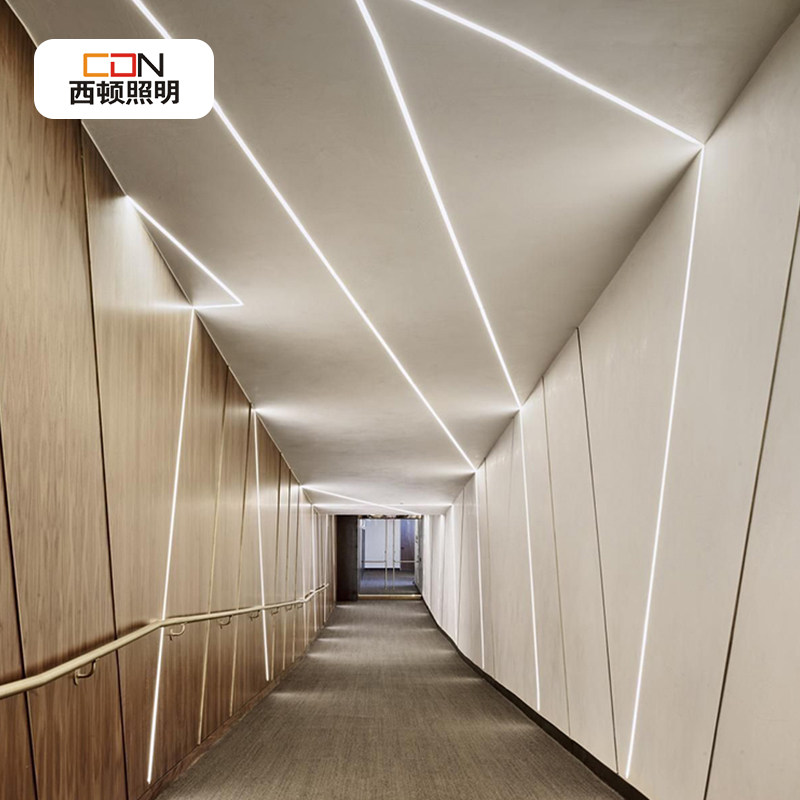 西顿照明led线形灯u型线性灯铝槽灯带槽明装嵌入式线条玄关过道灯