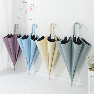 长柄雨伞加大加固加厚男女抗风半自动直杆伞晴雨两用遮阳防晒伞