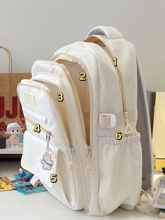 梨子小铺biubiu高颜值日系初中生大容量书包女高中学生双肩包背包