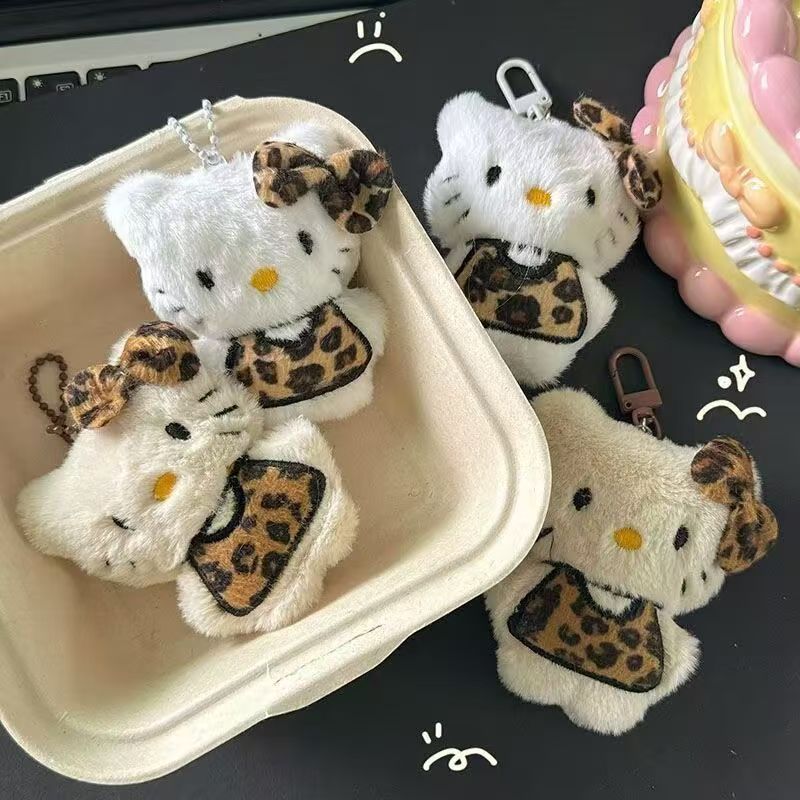 豹纹Kitty挂件毛绒绒可爱