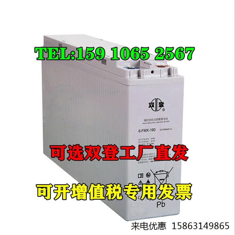 shoto双登蓄电池12V190AH狭长型6-FMX-190通信基站机柜太阳能UPS