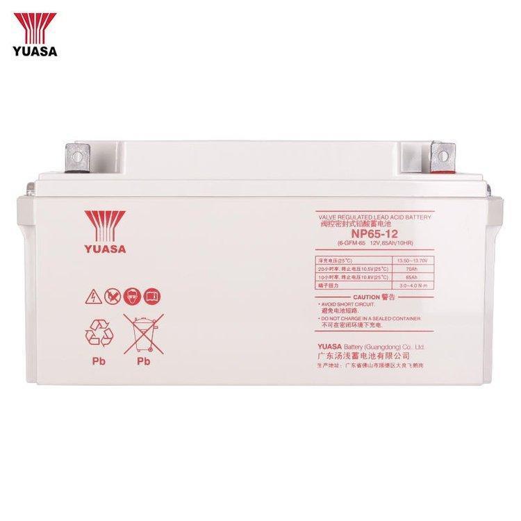 YUASA蓄电池NP65-12铅酸免维护12V65AH机电设备专用