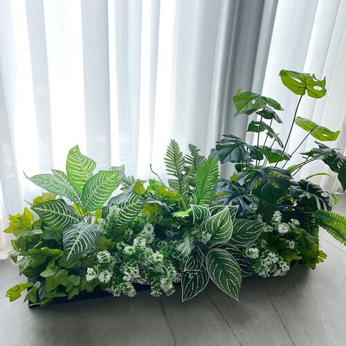 仿真花摆设植物隔断热带假绿植