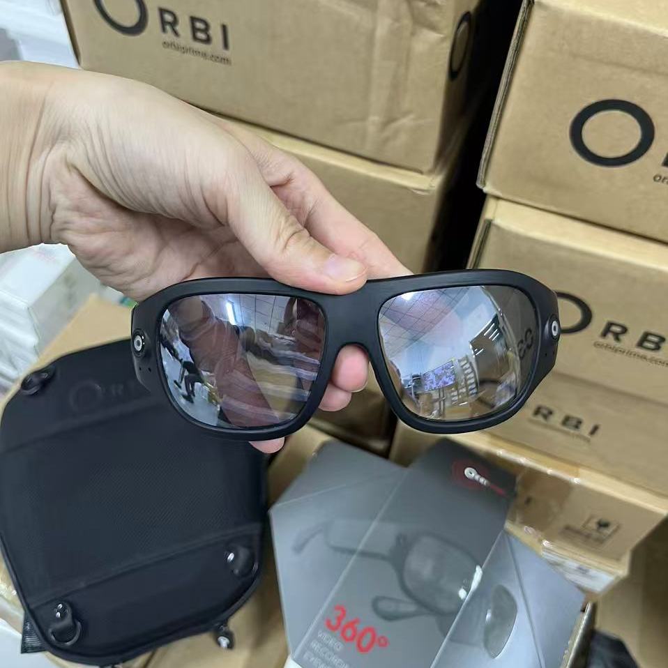 神坑团 ORBI360度视频拍摄眼镜 全新 黑色时尚外观 带原装收纳包