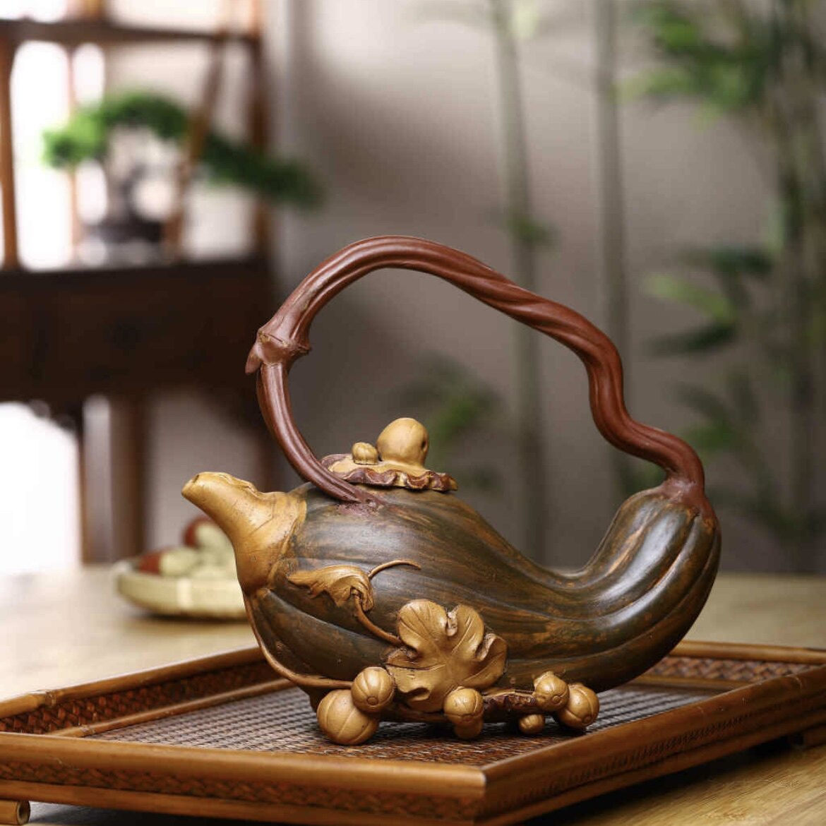 正品宜兴原矿紫砂壶名家纯手工大容量泡茶壶南瓜提梁老紫砂壶茶具,餐饮具,茶壶,淘宝优惠券,粉丝福利购,淘宝优惠卷