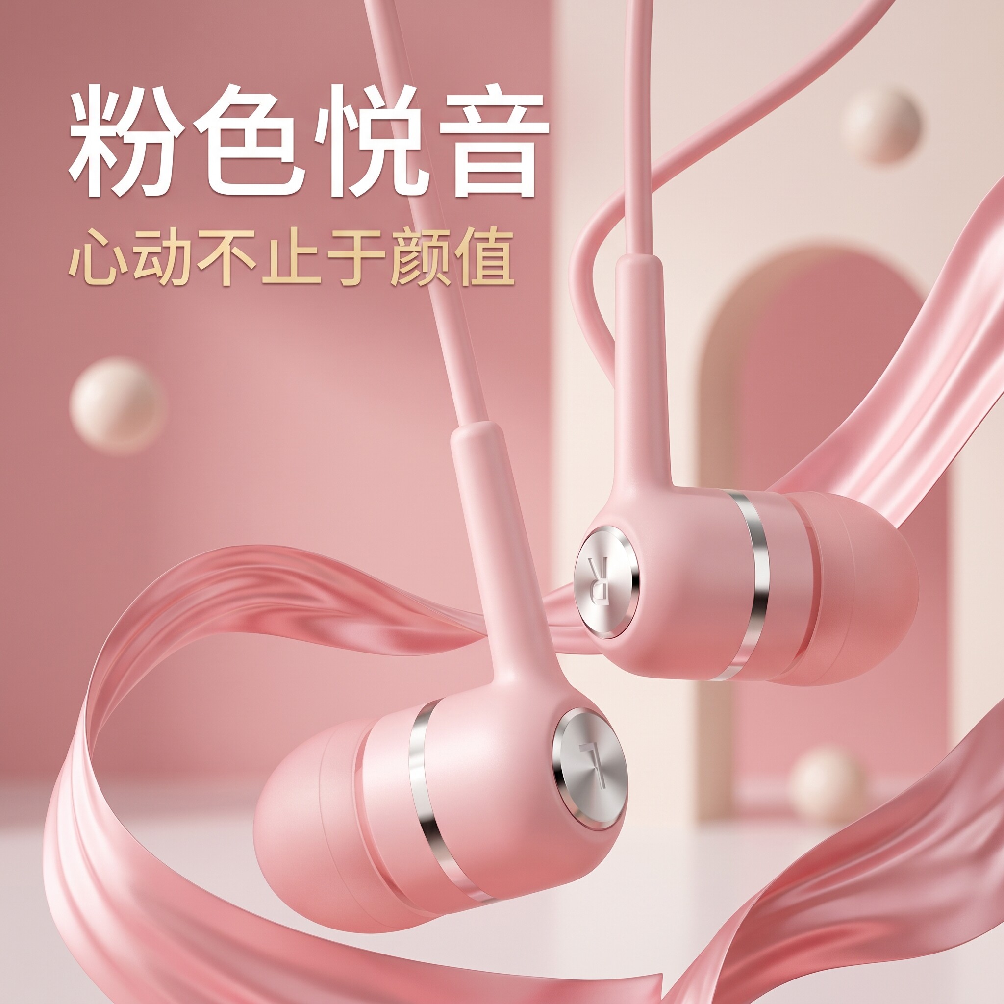 耳机线适用于OPPO华为VIVO手机带麦扁口通用重低音入耳式线控男女