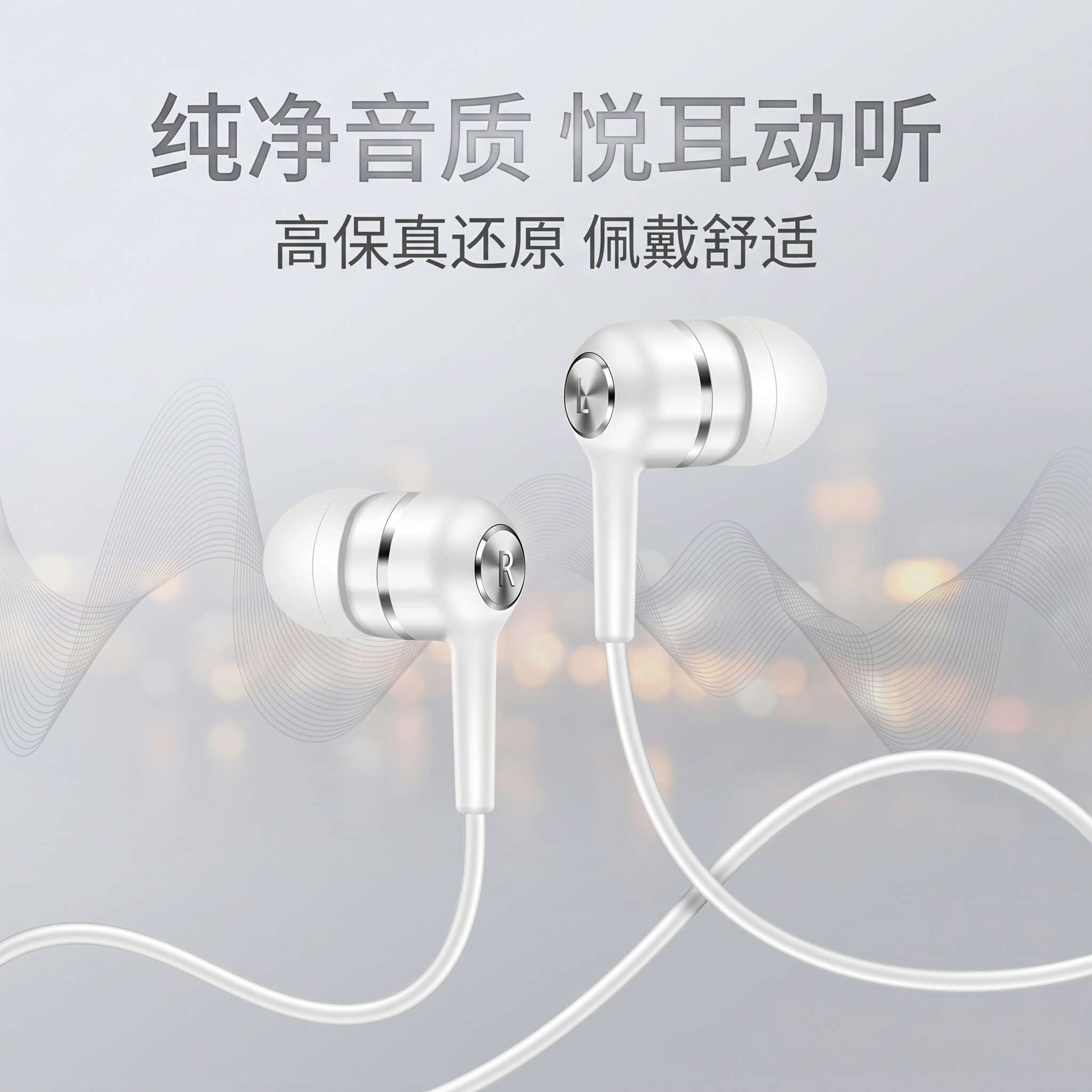 有线耳机入耳式适用于华为手机3.5mm圆孔type-c接口K歌低音带麦