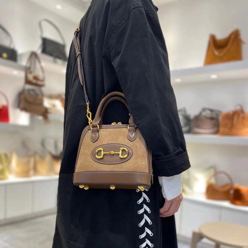 2021新款女包真皮牛皮贝壳包小号手提包百搭单肩斜挎包高级感女包