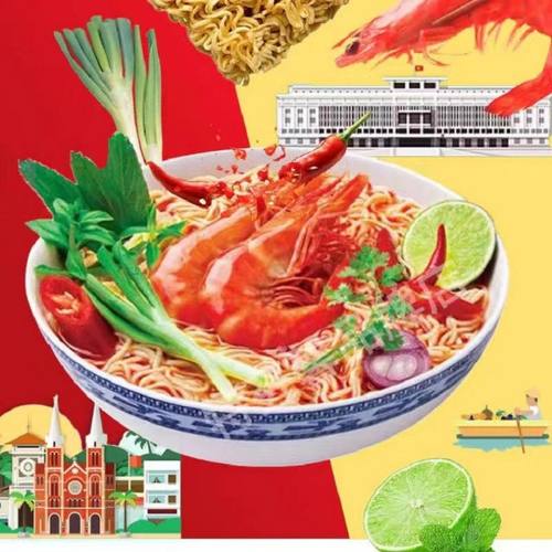 越南进口Acecook好好方便面酸辣虾泡面香葱虾酸甜虾干拌面捞面条