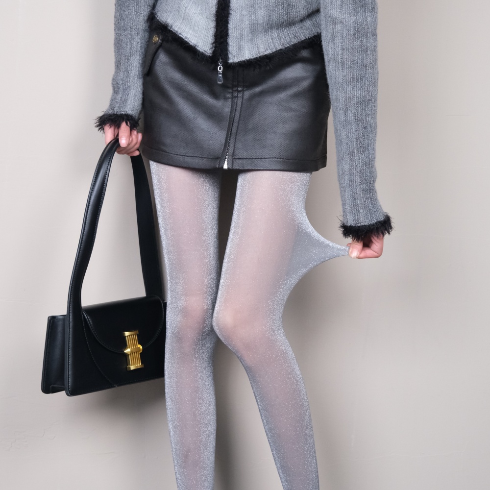 高级感连裤袜珠光闪闪