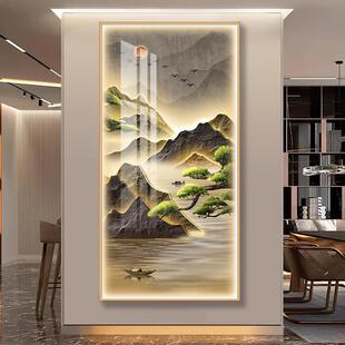 进户门正对玄关画2026年新款高端轻奢高级感入门玄关装饰画灯挂画