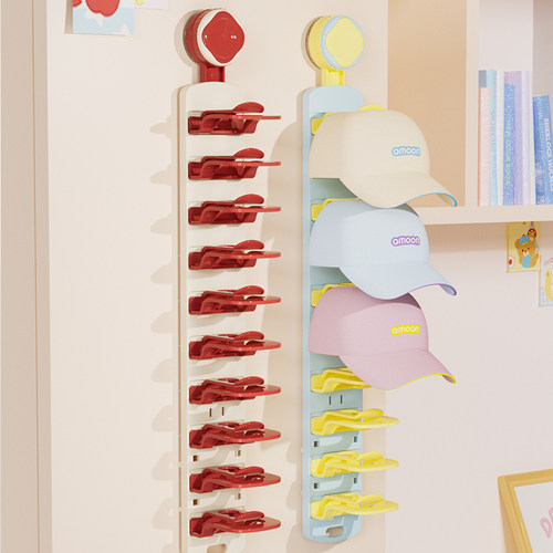 吸盘帽子收纳神器免打孔壁挂式围巾帽子置物架门后包包挂钩衣帽架